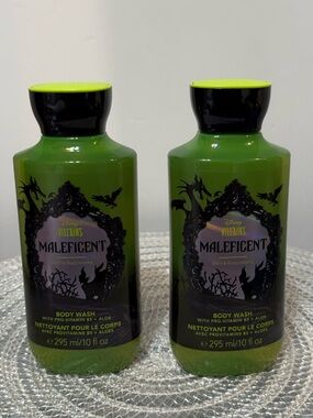 BBW Disney Villians Maleficent Body Wash Set of 2 NWT
